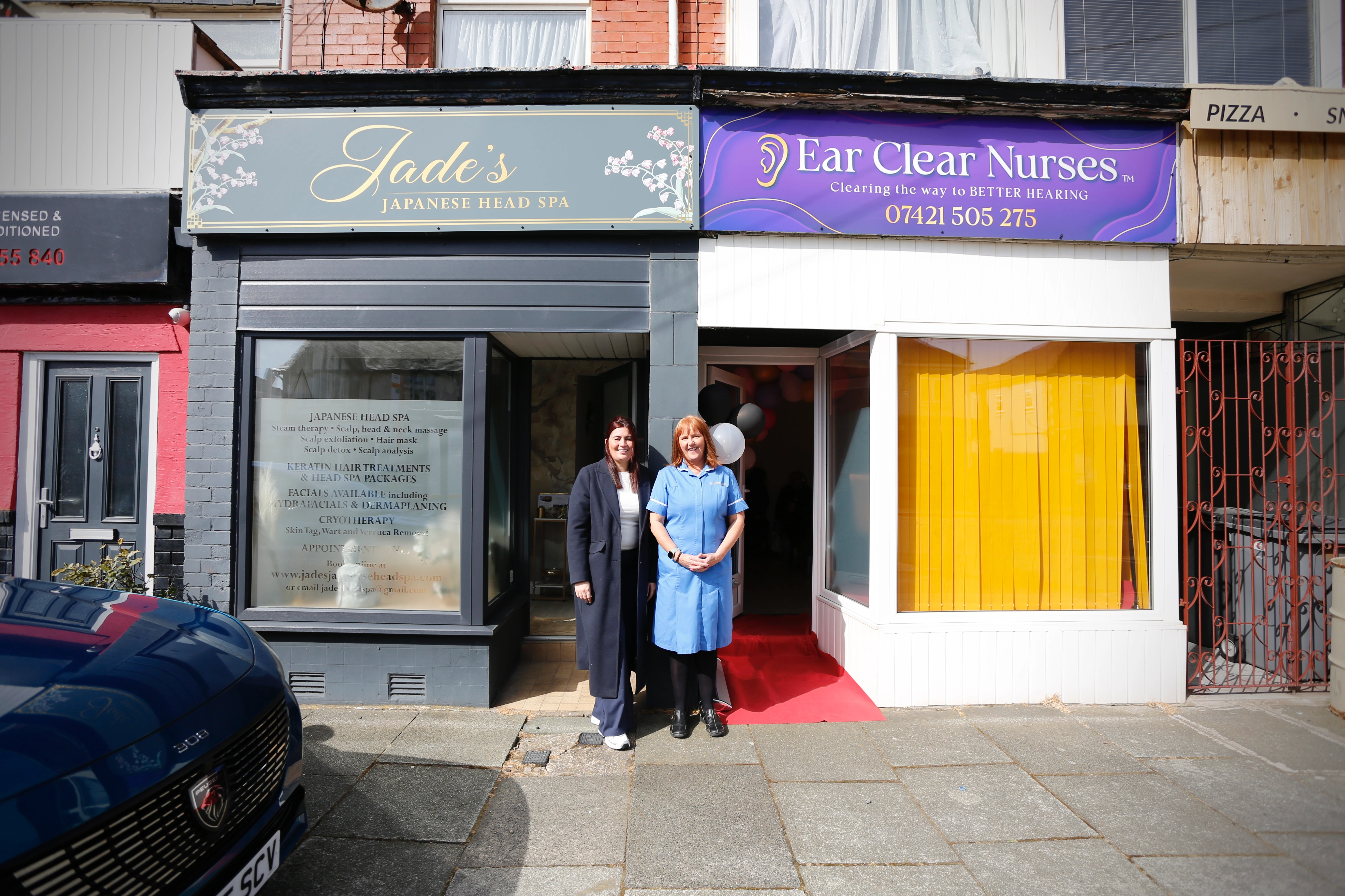 Front of the Ear Clear Nurse clinic on opening day